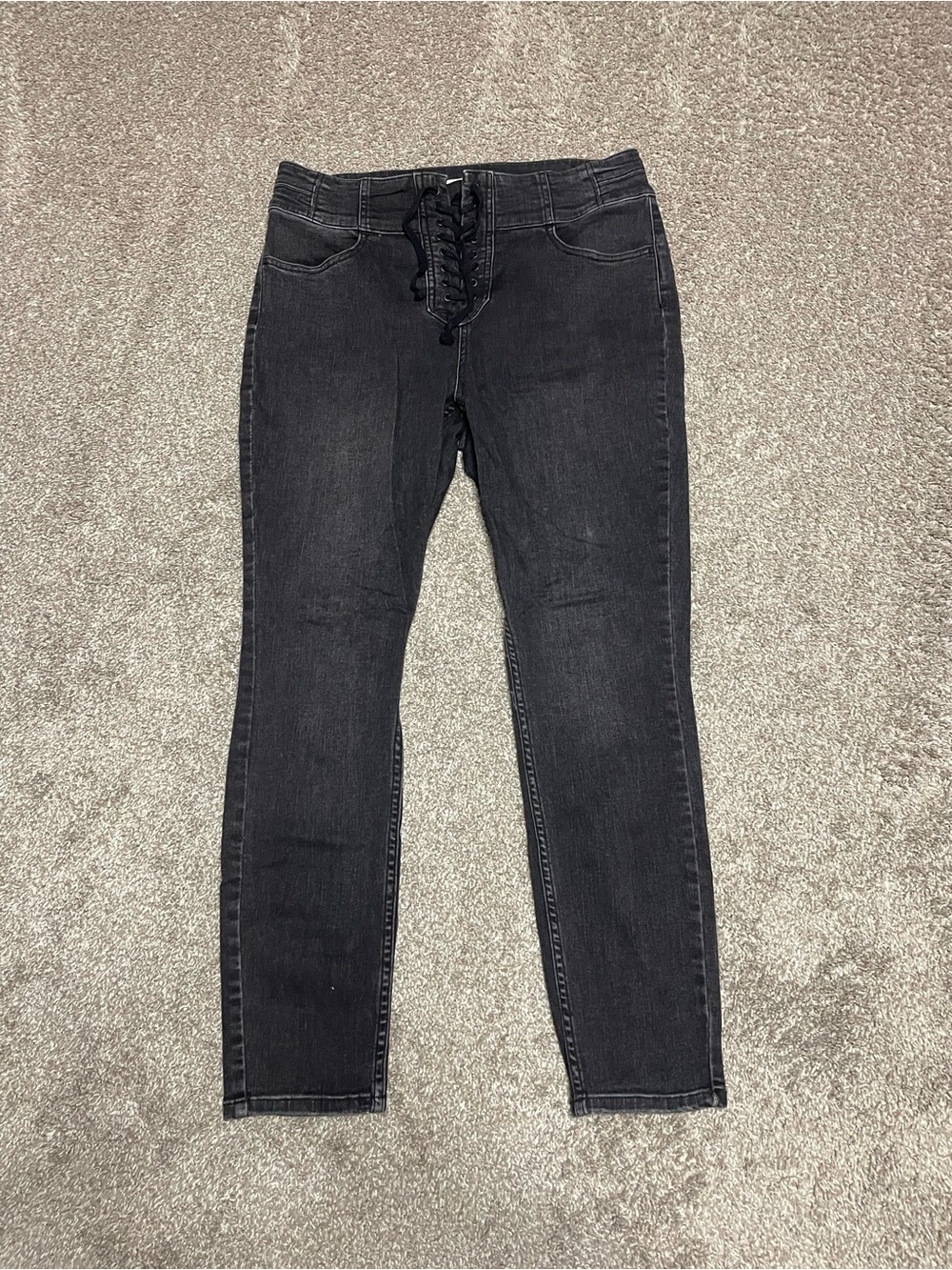 Free People We the Free CRVY Lover’s Knot Lace Up Jeans Women’s 32